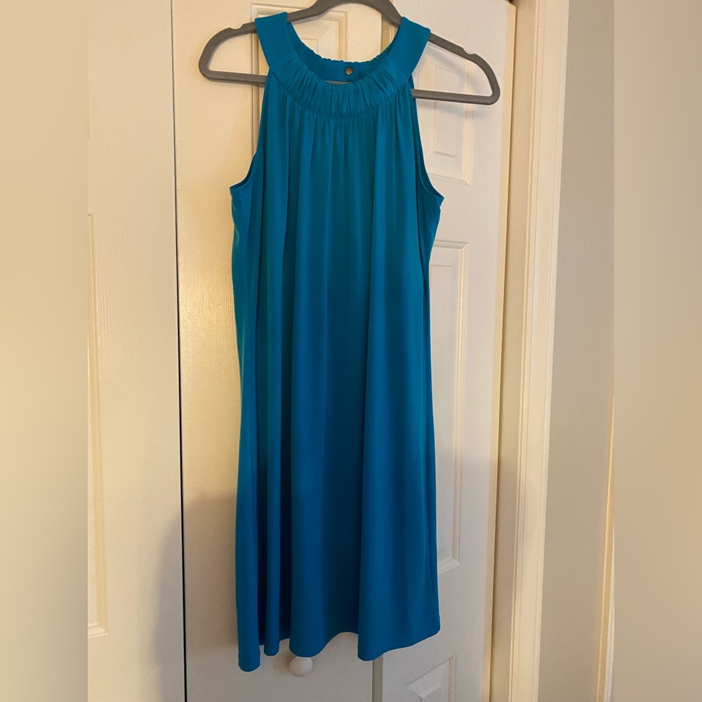 Calvin Klein Blue Halter Maxi Sundress